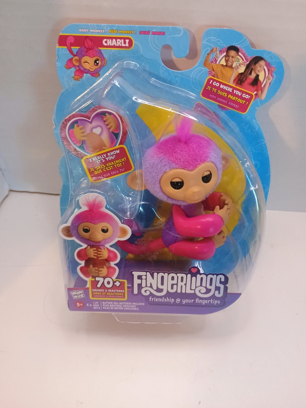 Fingerlings Interactive Baby Monkey Charli Purple 70 Sounds Reactions 2023 New